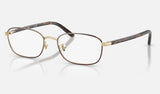 Ray-Ban RX6551D — Havana Gold — quarter view