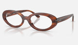 Ray-Ban RX2223VF — Striped Havana — quarter view