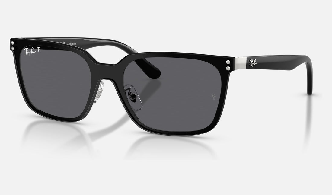 Ray-Ban RB3784D — Silver / Grey Polarized — quarter view