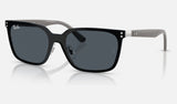 Ray-Ban RB3784D — Silver / Dark Grey — quarter view