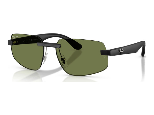 Ray-Ban RB4475CH — Sand Black / Polarized S Green — quarter view