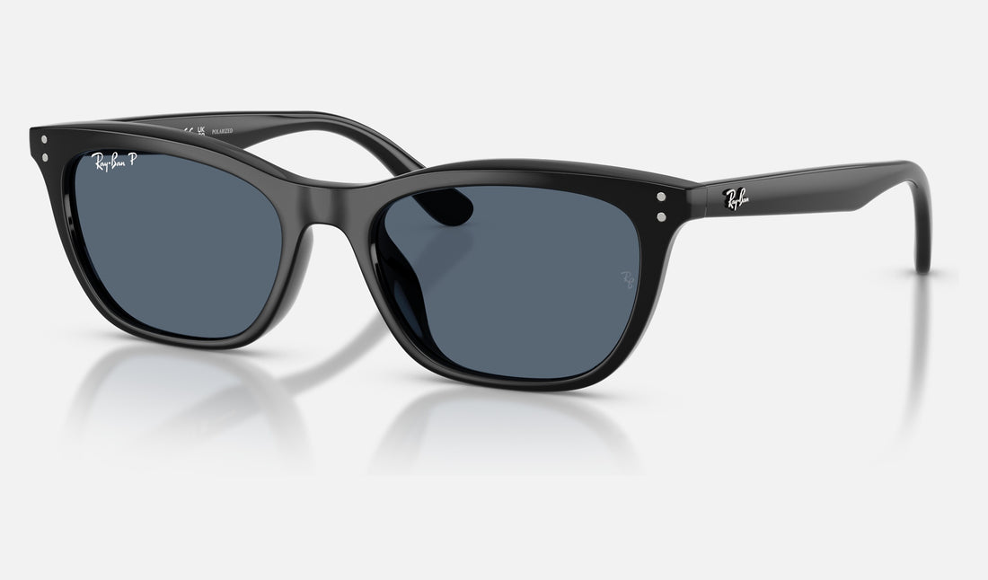 Ray-Ban RB4474D — Black / Blue Polarized — quarter view