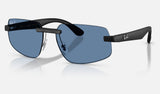 Ray-Ban RB4475CH — Sand Black / Polarized S Blue — quarter view