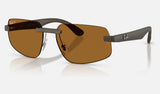 Ray-Ban RB4475CH — Sand Brown / Polarized S Bronze — quarter view