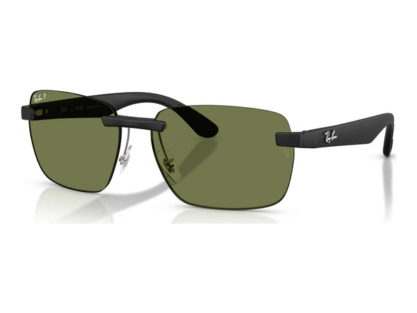Ray-Ban RB4470CH — Sand Black / Polarized S Green — quarter view