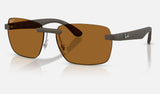 Ray-Ban RB4470CH — Sand Brown / Polarized S Bronze — quarter view