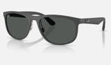 Ray-Ban RB4468 — Sand Grey / Dark Grey — quarter view