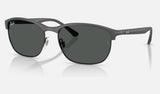 Ray-Ban RB4469 — Sand Grey / Dark Grey — quarter view