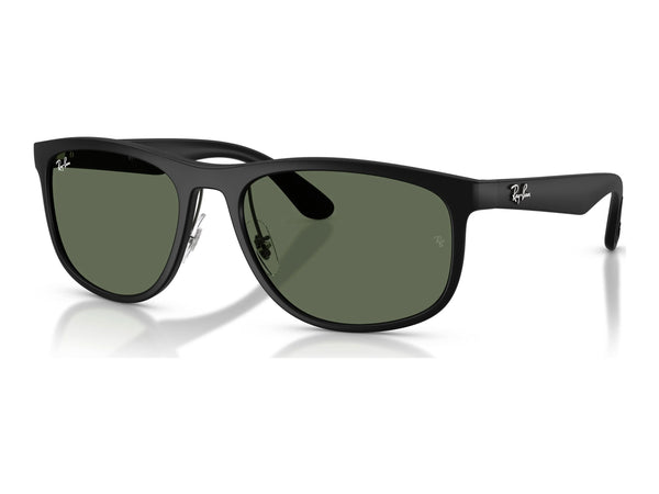 Ray-Ban RB4468 — Sand Black / Dark Green — quarter view