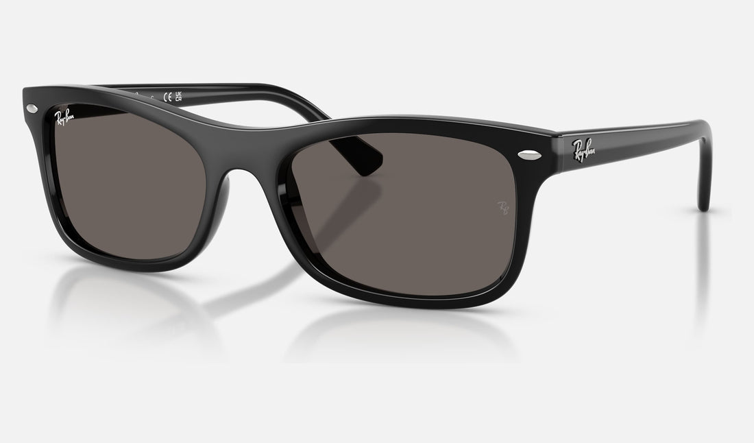 Ray-Ban RB2226F — Black / Dark Grey — quarter view