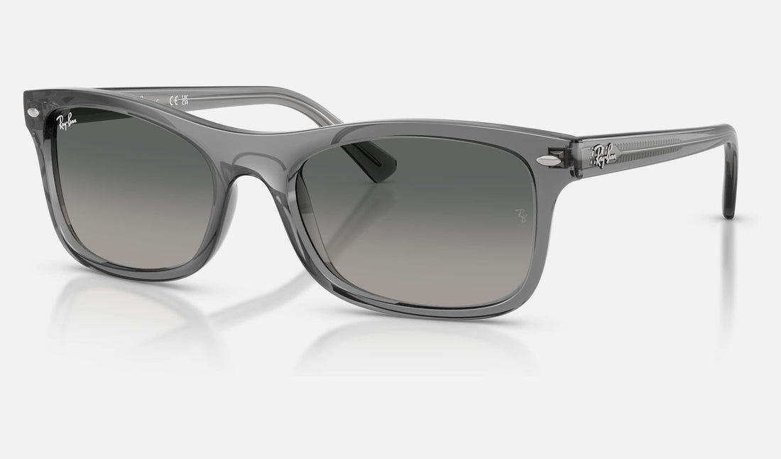 Ray-Ban RB2226F — Transparent Grey / Grey Gradient — quarter view