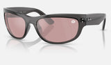 Ray-Ban Mega Balorama RB2289 — Transparent Black / Red Polarized — quarter view
