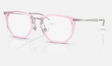 Ray-Ban Junior RY9085V — Transparent Pink — quarter view
