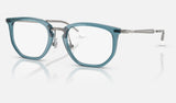 Ray-Ban Junior RY9085V — Transparent Blue — quarter view