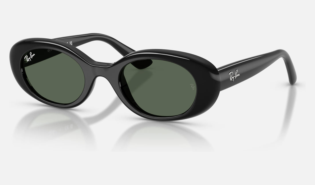 Ray-Ban Junior RJ9141S — Black / Dark Green — quarter view