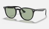 Ray-Ban RB4259F — Black / Light Green Classic — quarter view