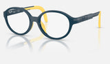 Ray-Ban Junior RYA1981 — Blue & Yellow — quarter view