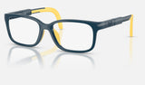 Ray-Ban Junior RYA1980 — Blue & Yellow — quarter view