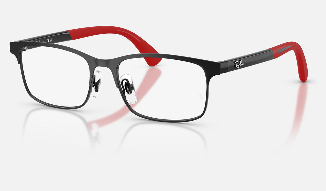 Ray-Ban Junior RY1061 — Matte Black on Black — quarter view