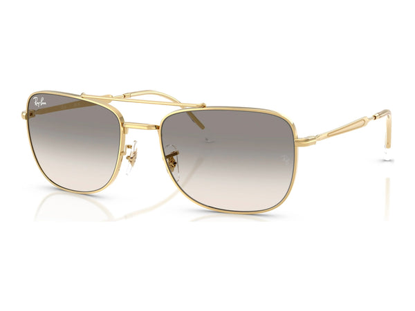 Ray-Ban RB3755 — Arista Gold / Clear Gradient Grey — quarter view