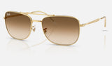 Ray-Ban RB3755 — Arista Gold / Clear Gradient Brown — quarter view