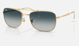 Ray-Ban RB3755 — Arista Gold / Grey Gradient Blu — quarter view
