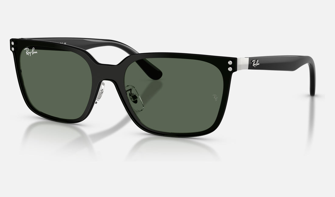Ray-Ban RB3784D — Silver / Dark Green — quarter view