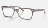 Ray-Ban RX5428 — Transparent Grey — quarter view
