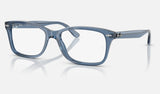 Ray-Ban RX5428 — Transparent Dark Blue — quarter view