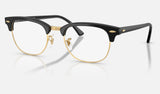 Ray-Ban Clubmaster RX5154 — Black & Gold — quarter view