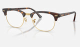 Ray-Ban Clubmaster RX5154 — Havana & Gold — quarter view