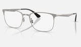 Ray-Ban RX6421 — Brushed Gunmetal — quarter view