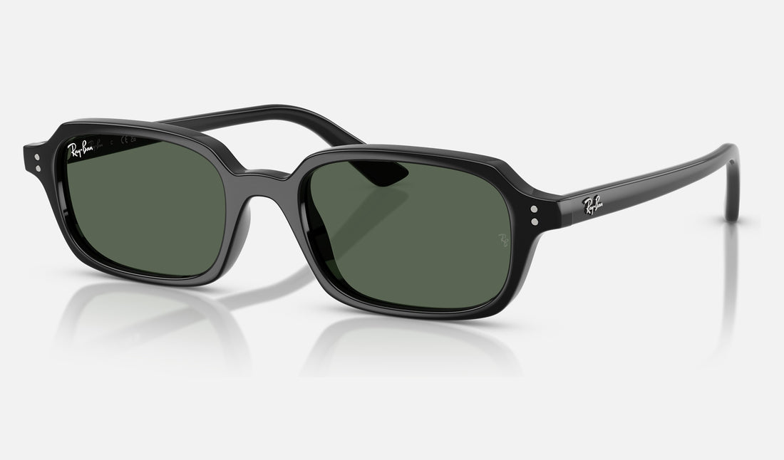 Ray-Ban Zuri RB4455 — Black / Dark Green — quarter view
