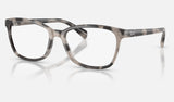 Ray-Ban RX5362 — Opal Grey Havana — quarter view