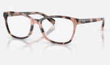 Ray-Ban RX5362 — Opal Pink Havana — quarter view
