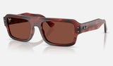Ray-Ban Flacko RB4454 — Havana Red / Red — quarter view