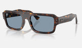 Ray-Ban Flacko RB4454 — Havana / Blue — quarter view