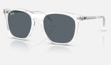 Ray-Ban RB2210 — Transparent / Blue — quarter view