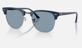 Ray-Ban Clubmaster RB3016 — Blue & Gunmetal / Blue — quarter view