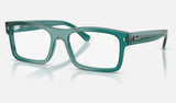 Ray-Ban RX5435 — Transparent Ottanio — quarter view