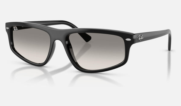 Ray-Ban RB2225 — Black / Clear Gradient Grey — quarter view