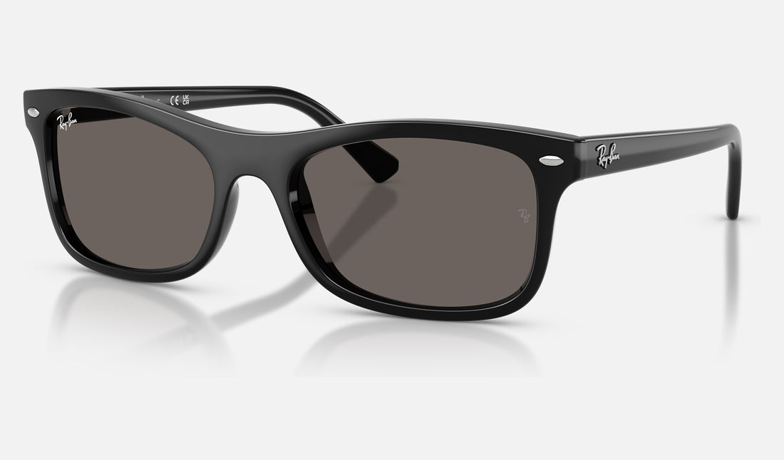 Ray-Ban RB2226 — Black / Dark Grey — quarter view