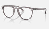Ray-Ban RX7159F — Transparent Grey — quarter view