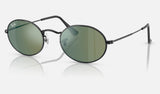 Ray-Ban Oval RB3547N — Black / Blue — quarter view