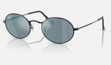 Ray-Ban Oval RB3547N — Black / Blue — quarter view