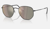Ray-Ban Hexagonal RB3548N — Black / Bronze — quarter view