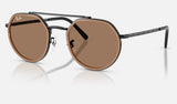 Ray-Ban RB3765 — Black / Brown — quarter view