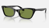 Ray-Ban Lady Burbank RB2299 — Black / Green — quarter view