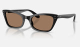 Ray-Ban Lady Burbank RB2299 — Black / Brown — quarter view