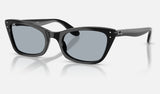 Ray-Ban Lady Burbank RB2299 — Black / Blue — quarter view